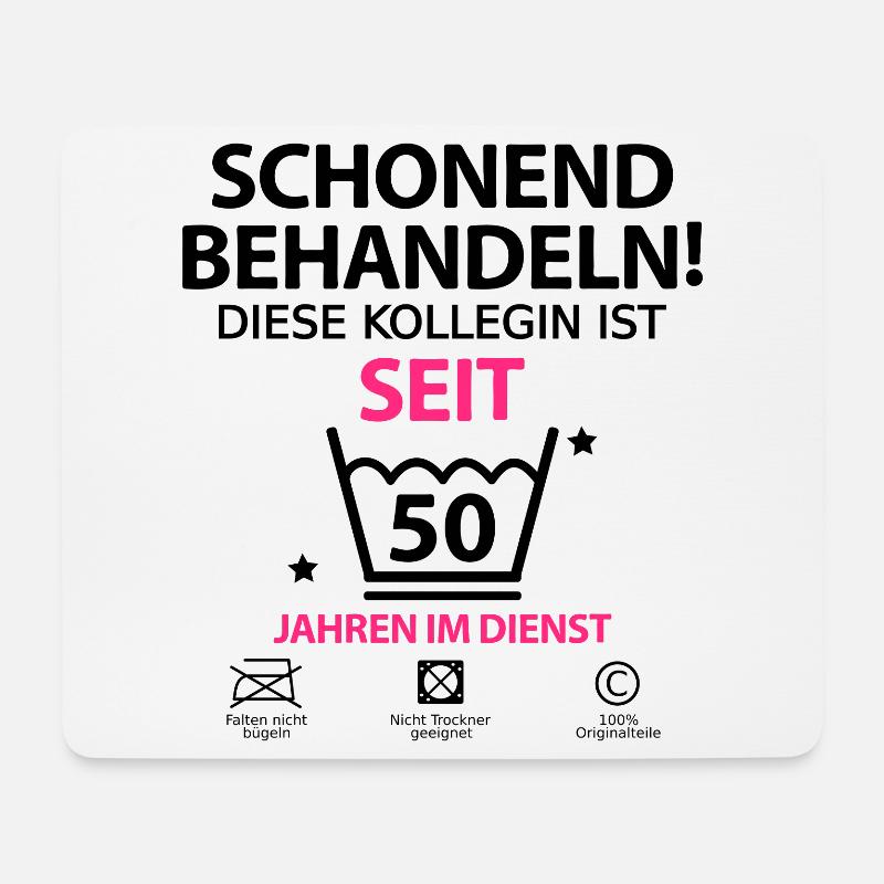 50 jähriges Arbeit Jubiläum für Kollegin - Mousepad (Querformat) - Weiß