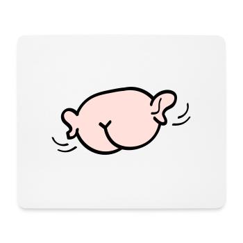 Arsch mit Ohren - Mousepad (Querformat) - Weiß - Vorne