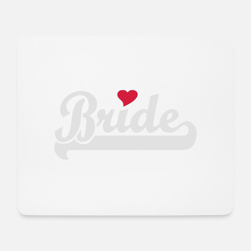 Bride - Tapis de souris (format paysage) - blanc