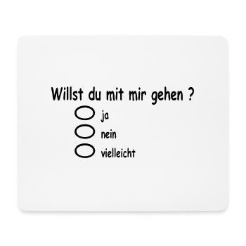 willst_du_mir_gehen - Mousepad (Querformat) - Weiß - Vorne