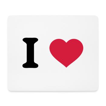 i love - Tapis de souris (format paysage) - blanc - Devant