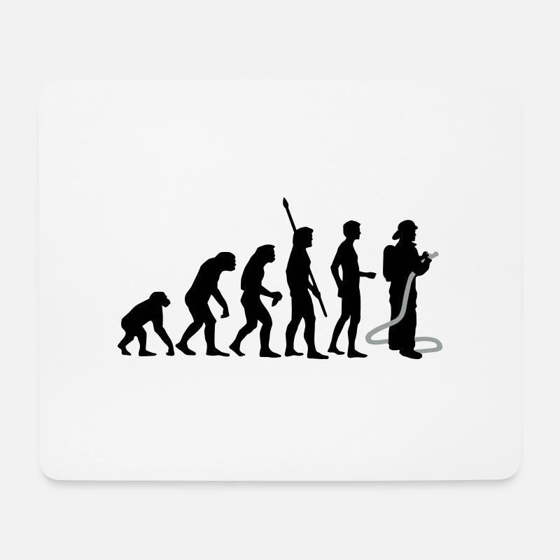 evolution_feuerwehr_b_2c - Mousepad (Querformat) - Weiß