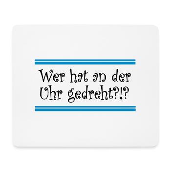 Uhr - Mousepad (Querformat) - Weiß - Vorne