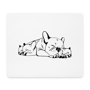 French Bulldog Mama - Mousepad (Querformat) - Weiß - Vorne