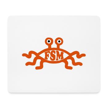 Flying Spaghetti Monster - Mousepad (Querformat) - Weiß - Vorne