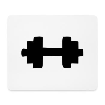 dumbbell - Mouse Pad (horizontal) - white - Front