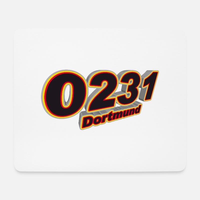 0231 Dortmund - Mouse Pad (horizontal) - white