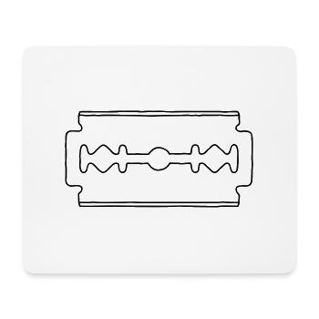 RAZOR BLADE SHAVER - Mouse Pad (horizontal) - white - Front