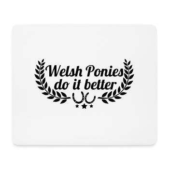 poneys gallois - Tapis de souris (format paysage) - blanc - Devant