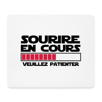 sourire en cours veuillez patienter - Tapis de souris (format paysage) - blanc - Devant