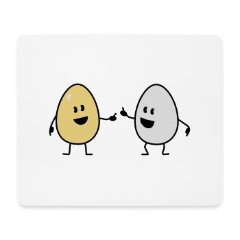 eggs - Tapis de souris (format paysage) - blanc - Devant