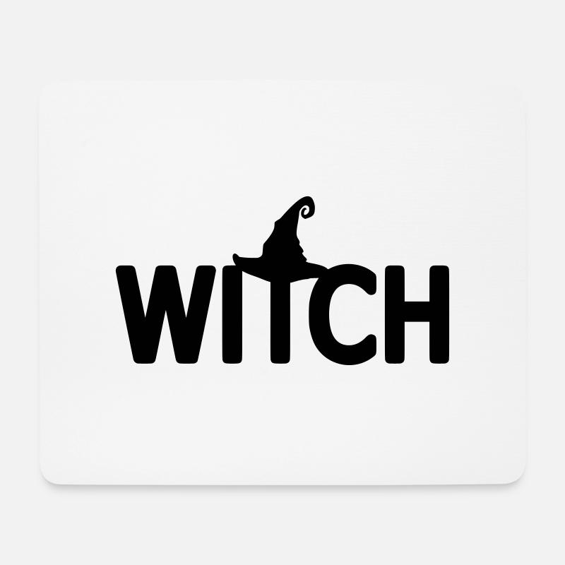 Witch Hexenhut Hexe Hexen lustig Hexerei - Mousepad (Querformat) - Weiß