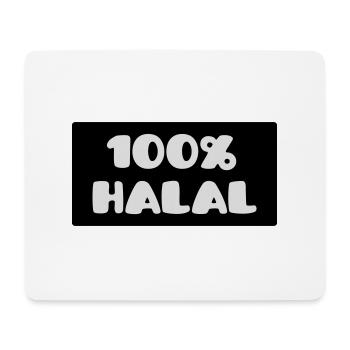 100% Halal (V) - Tapis de souris (format paysage) - blanc - Devant