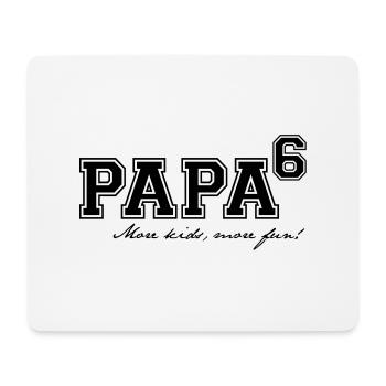 Papa hoch 6 - Mousepad (Querformat) - Weiß - Vorne