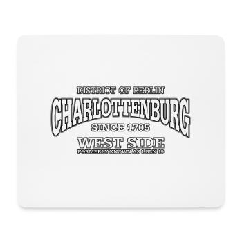 Charlottenburg Berlin West Side (blanc) - Tapis de souris (format paysage) - blanc - Devant