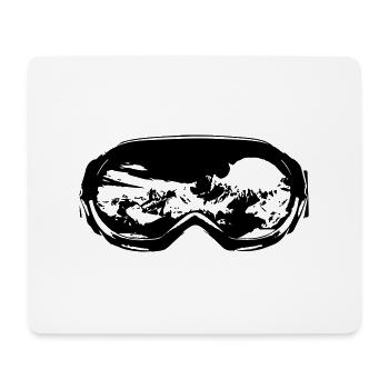 snowboardbrille Apres-Ski - Mousepad (Querformat) - Weiß - Vorne