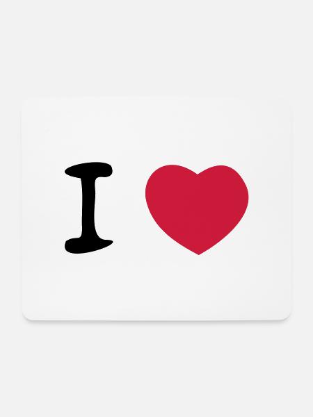 heart - Mouse Pad (horizontal) - white