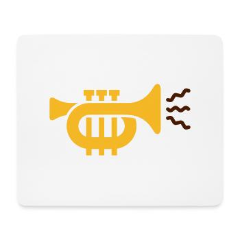 Trompete - Mousepad (Querformat) - Weiß - Vorne