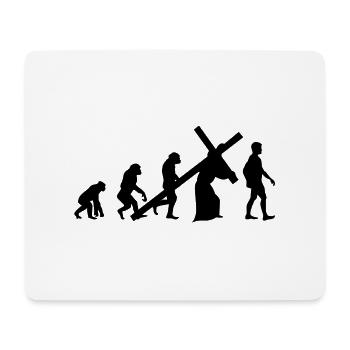 Evolution de la religion - Tapis de souris (format paysage) - blanc - Devant