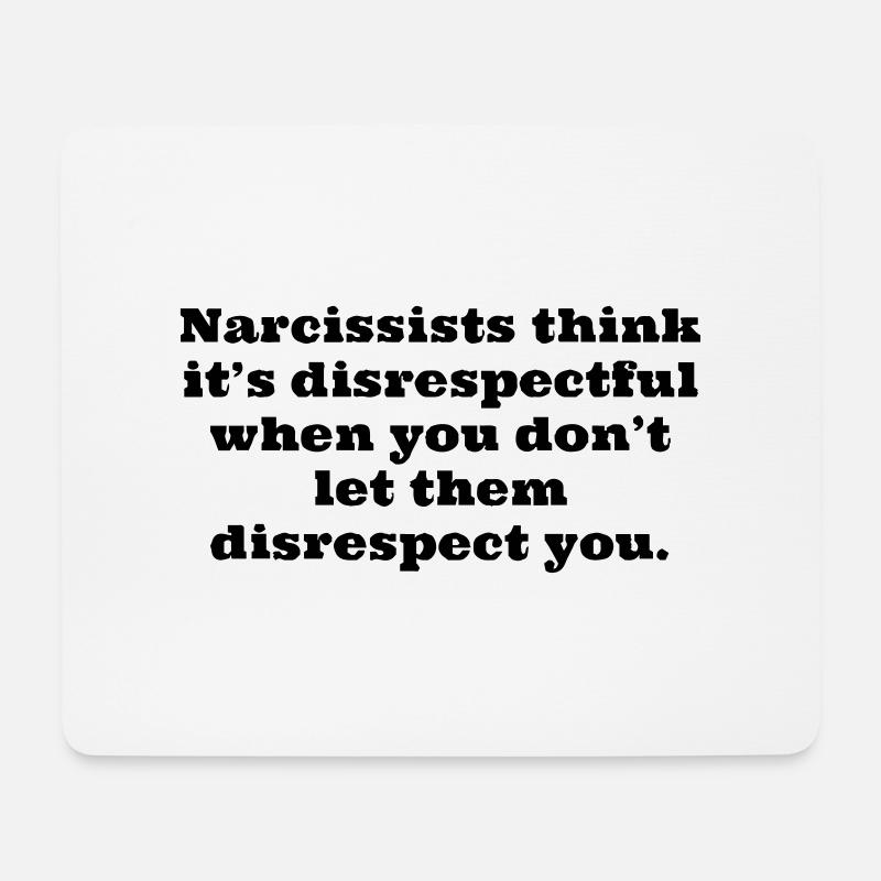 Narcissistic mindset - Mouse Pad (horizontal) - white