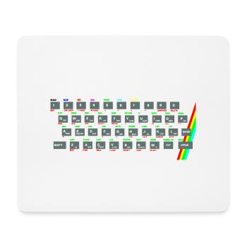 ZX81 (Zed-Ex) Spectrum Keyboard - Mouse Pad (horizontal) - white - Front