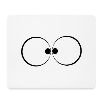 Cartoon eyes - Mouse Pad (horizontal) - white - Front