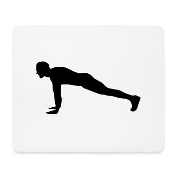 Bodybuilding Pompes Fitness Fitness Fitness Gym - Tapis de souris (format paysage) - blanc - Devant