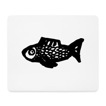 Einfach schwimmen Fisch - Mousepad (Querformat) - Weiß - Vorne