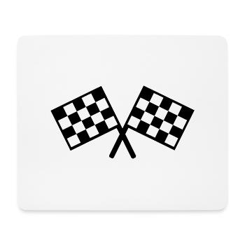 flags - car race - Mouse Pad (horizontal) - white - Front