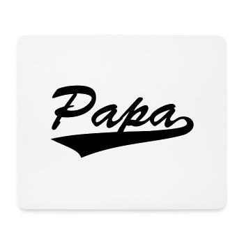 Papa - Tapis de souris (format paysage) - blanc - Devant