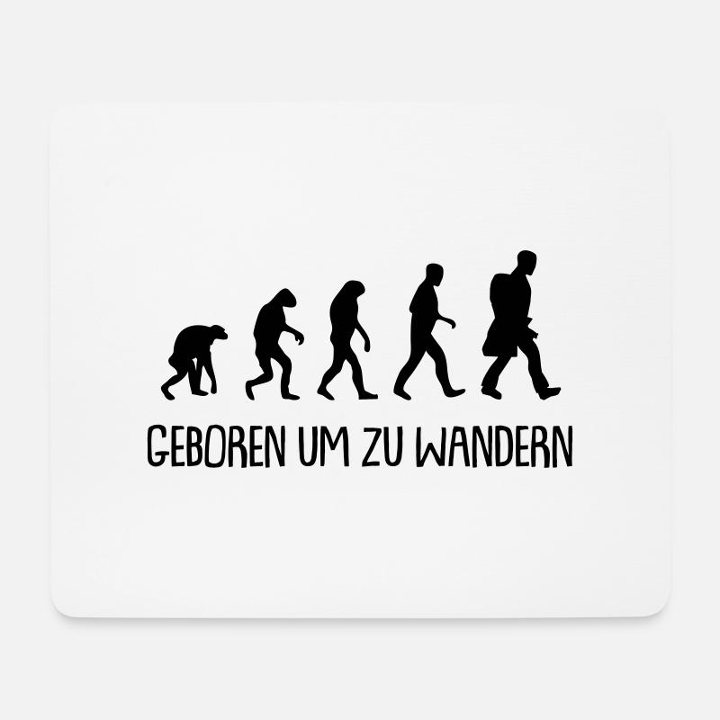 Geboren um zu wandern - Mousepad (Querformat) - Weiß