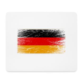 Deutschland Fußball Weltmeister Schwarz Rot Gold - Mousepad (Querformat) - Weiß - Vorne