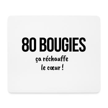 80 ans 03 - Tapis de souris (format paysage) - blanc - Devant