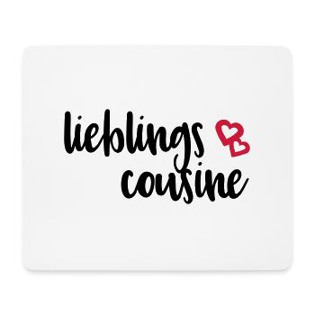 Lieblingscousine Cousine beste Cousine Geschenk - Mousepad (Querformat) - Weiß - Vorne