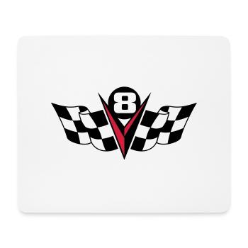 V8 Power 2c - Mousepad (Querformat) - Weiß - Vorne