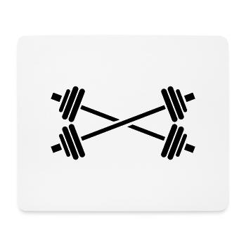 dumbbell_1_f1 - Tapis de souris (format paysage) - blanc - Devant