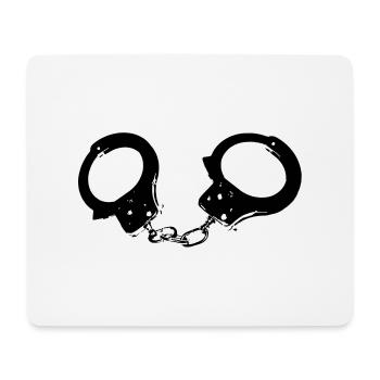 handschellen - Mousepad (Querformat) - Weiß - Vorne