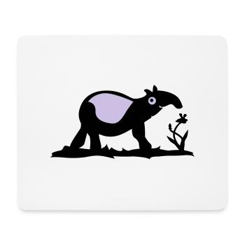 Tapir - Mousepad (Querformat) - Weiß - Vorne