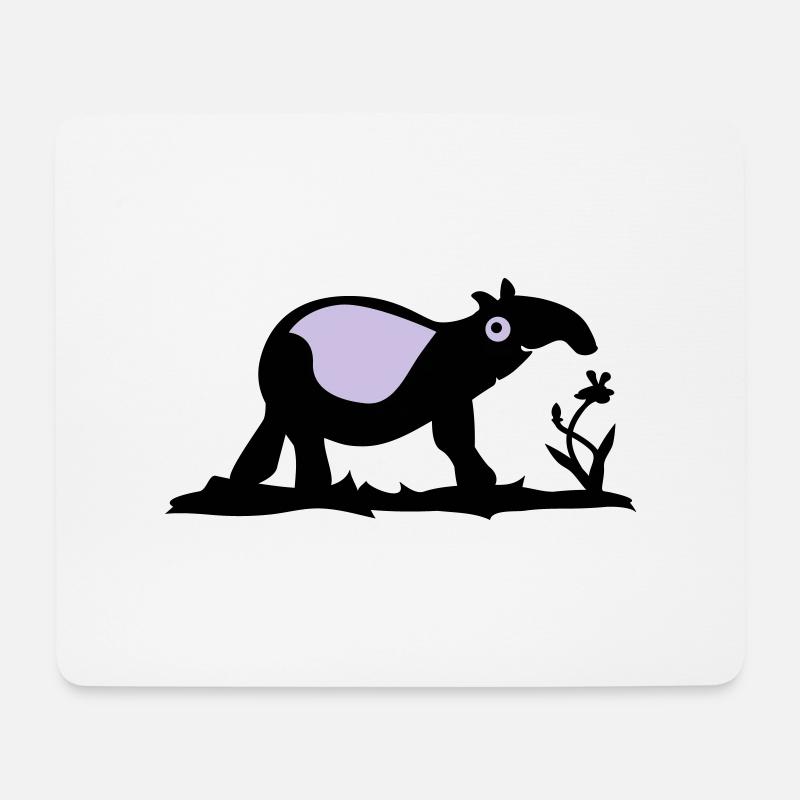 Tapir - Mouse Pad (horizontal) - white