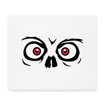 look horror halloween scary boese face head - Mouse Pad (horizontal) - white - Front