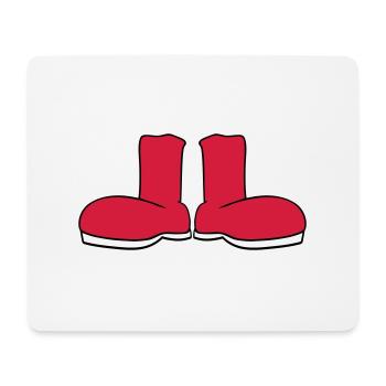 2 schuhe stiefel anziehen klamotten schuhe weihnac - Mousepad (Querformat) - Weiß - Vorne