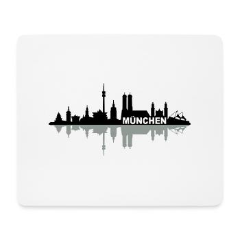 Skyline München Name - Mousepad (Querformat) - Weiß - Vorne