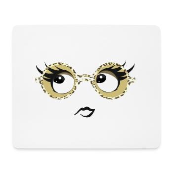 lunettes yeux - Tapis de souris (format paysage) - blanc - Devant