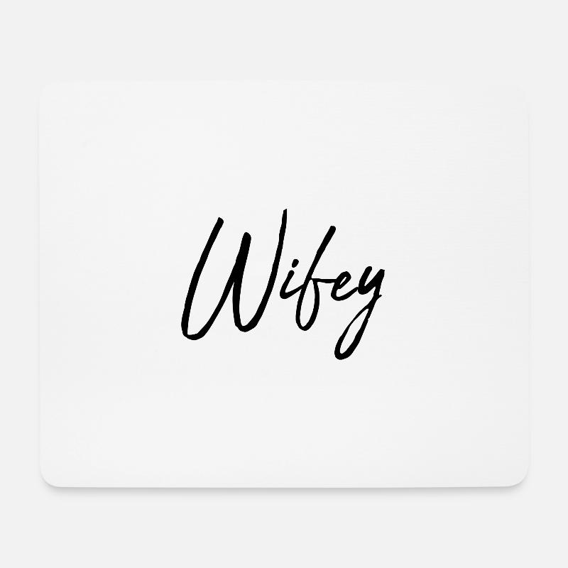 Wifey, Hubby / Geschenk Idee - Mousepad (Querformat) - Weiß