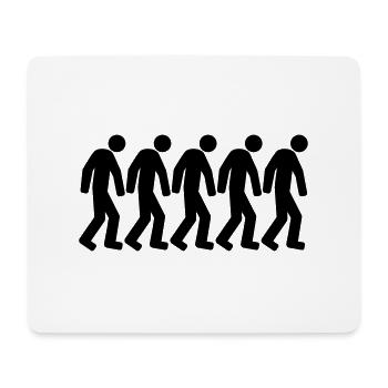 reihe viele crew team freunde muede faul traurig g - Mousepad (Querformat) - Weiß - Vorne
