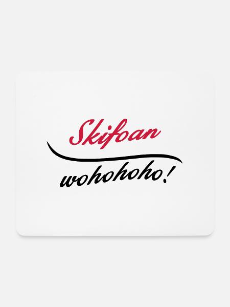 skifoan - skifahren - Mousepad (Querformat) - Weiß