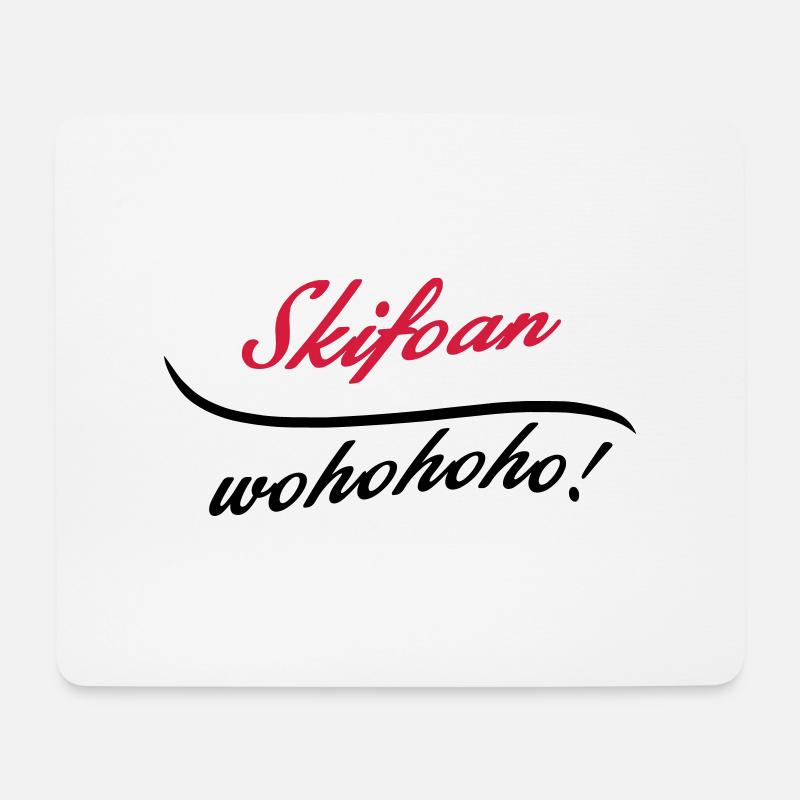 skifoan - skifahren - Mousepad (Querformat) - Weiß
