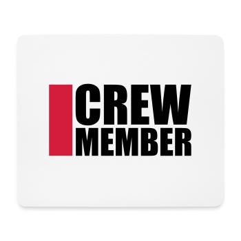 Cool Crew Member Logo-Design - Mouse Pad (horizontal) - white - Front