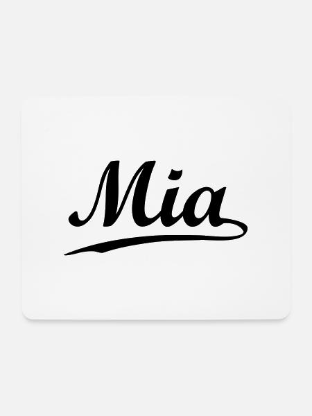 mia - Mousepad (Querformat) - Weiß