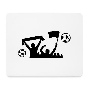 Fans Fussball - Mousepad (Querformat) - Weiß - Vorne